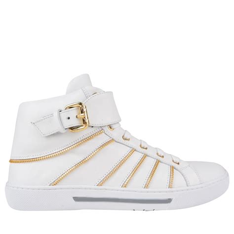 versace high sneakers|Versace zipped high top sneakers.